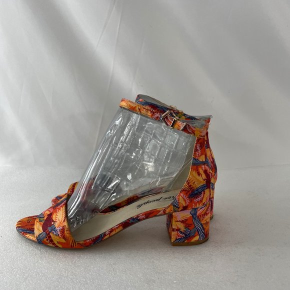 Free People Floral Block Heel Ankle Strap Sandals - Picture 4 of 10